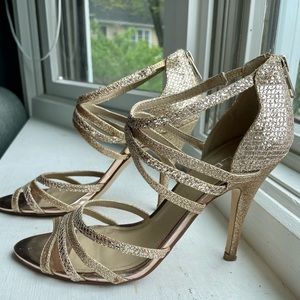 ALDO Rose Gold/Gold Heels Size 7 - Genuine Leather